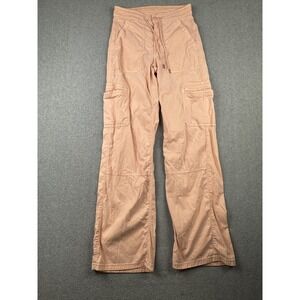 American Eagle Pants Womens 00 Pink Cargo Wide Leg Stretch Drawstring Casual